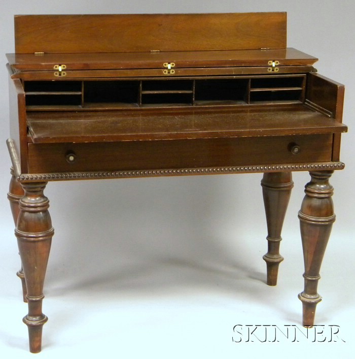 Appraisal: Late Victorian Walnut Spinet Writing Desk