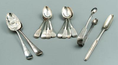 Appraisal: English silver items two spoons London probably maker T D