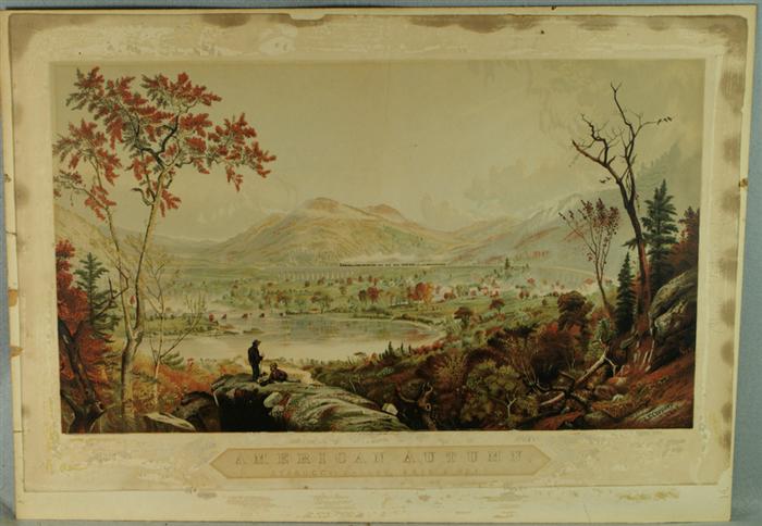 Appraisal: Jasper Francis Cropsey - after chromolithograph on paper printed by