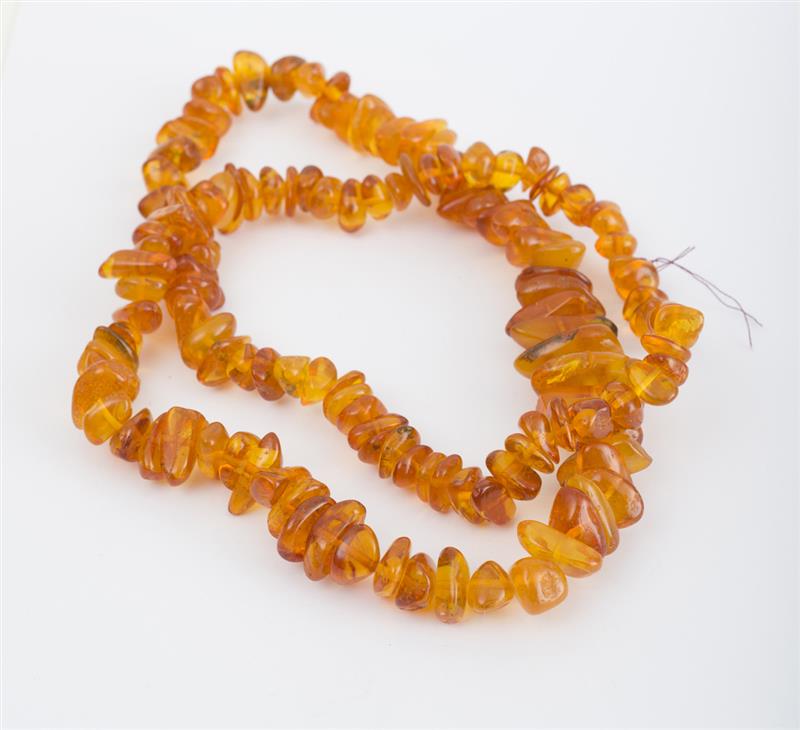 Appraisal: Four Tumbled Amber Bead Necklaces Largest in Estimate -