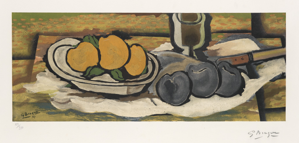 Appraisal: GEORGES BRAQUE after Nature morte aux fruits Color collotype and