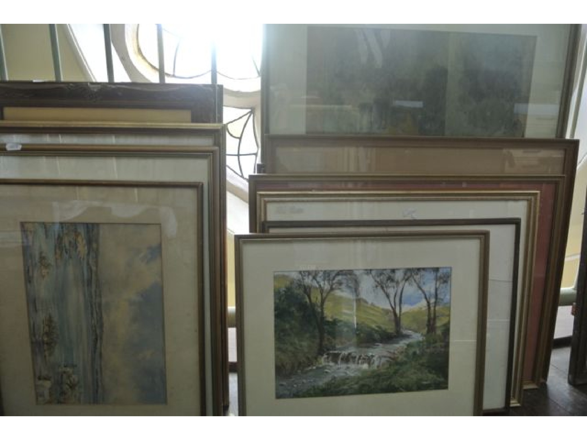 Appraisal: A quantity of various watercolours gouaches etc mainly of landscape