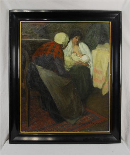 Appraisal: FREDERICK FRARY FURSMAN American - MOTHER FEEDING HER CHILD oil