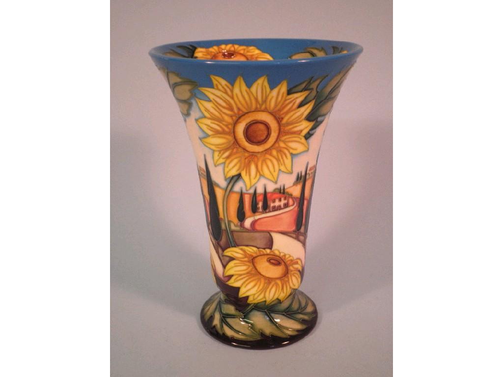 Appraisal: A modern Moorcroft White Road to Tuscany vase decorated with