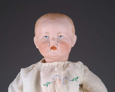 Appraisal: C P TODDLER BOY Manufactured by Catterfelder Puppenfabrik A painted-eye