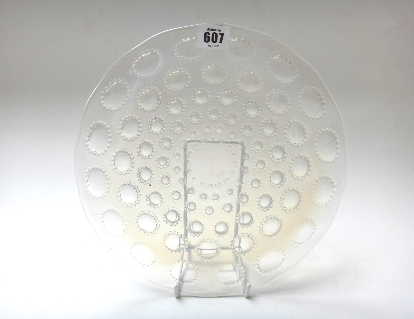 Appraisal: A Lalique 'Aster' opalescent glass plate late th century decorated