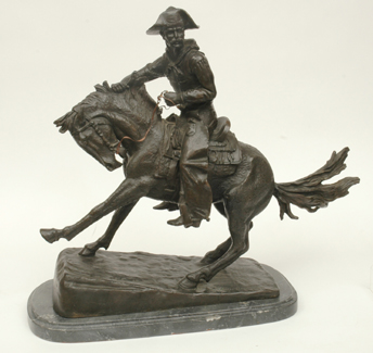 Appraisal: AFTER FREDERIC REMINGTON Bronco Buster Cast bronze raised on a