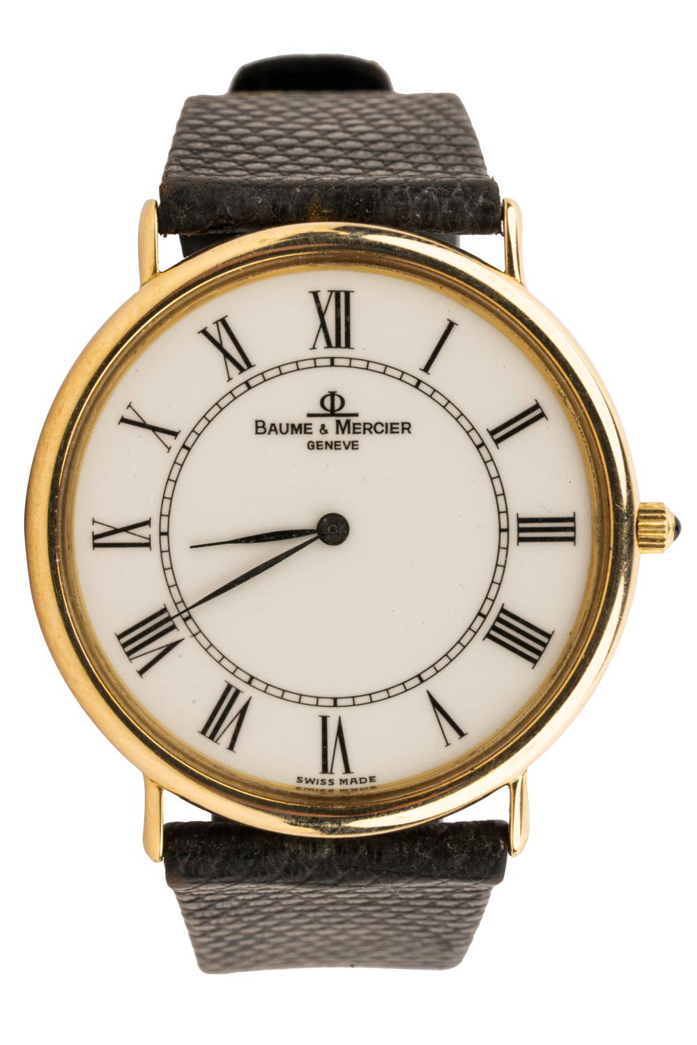 Appraisal: BAUME MERCIER KARAT YELLOW GOLD WRISTWATCHthe dial signed Baume Mercier