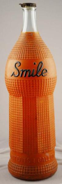 Appraisal: Glass -Gallon Smile Soda Display Bottle Description Dated Condition Excellent