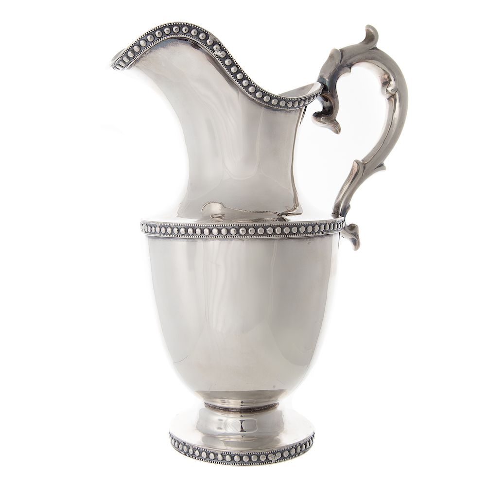 Appraisal: Stebbins Co Coin Silver Pitcher New York mid th century