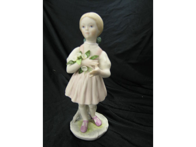 Appraisal: Cybus Porcelain Figurine of Girl with flowers