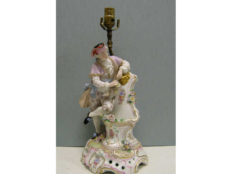 Appraisal: MEISSEN STYLE PORCELAIN FIGURE OF A YOUNG MAN Standing with