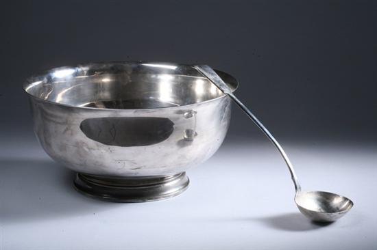 Appraisal: WALLACE SILVER PLATED PUNCHBOWL AND COORDINATING VICTORIAN SILVER PLATED PUNCH