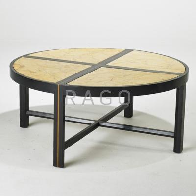 Appraisal: TOMMI PARZINGER CHARAK MODERN Segmented coffee table Boston MA s