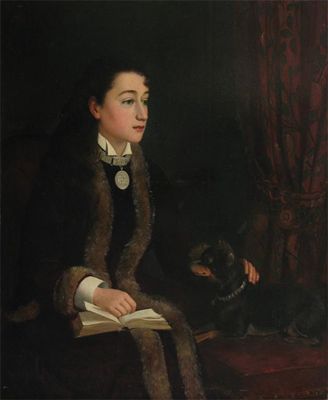 Appraisal: James Ricks fl - Portrait of Miss Alice Lister with