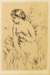 Appraisal: Pierre-Auguste Renoir French - Baigneuse etching x inches Estimate -