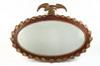 Appraisal: MIRROR - Circa oval horizontal hall mirror with eagle crest