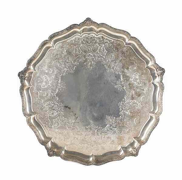 Appraisal: English silver charger - bearing the touch of Sebastian Garrard