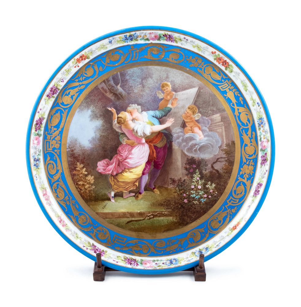 Appraisal: A Sevres Style Painted and Parcel Gilt Porcelain Charger A