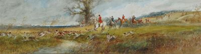 Appraisal: Arthur Willett - Hunting scenes A pair both signed Both