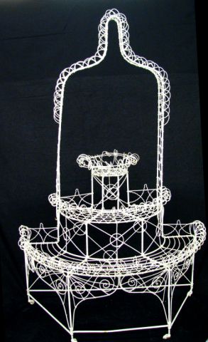 Appraisal: Antique Victorian Wire Plant Stand