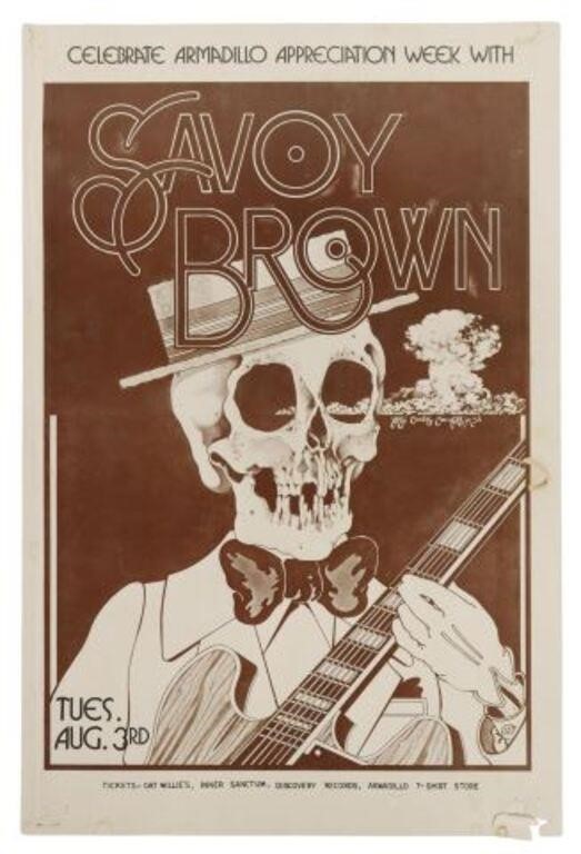 Appraisal: Armadillo World Headquarters Savoy Brown concert poster Jose Carlos Campos