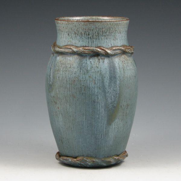 Appraisal: Nice Mountainside Pottery vase in flowing matte blue glaze with