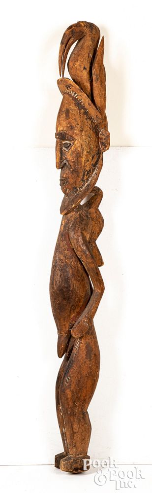 Appraisal: Carved wood Papua New Guinea figure Carved wood Papua New