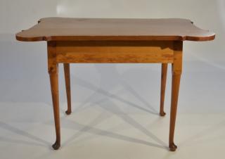 Appraisal: C English Flamed Birch Pine Queen Anne Table ENGLAND TH