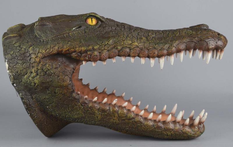 Appraisal: Alligator Crocodile Head Wall Mount Replica This is a contemporary