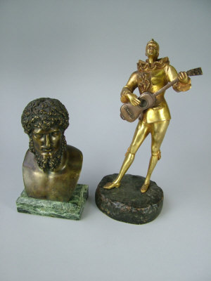 Appraisal: A late th century gilt bronze full length standing figure