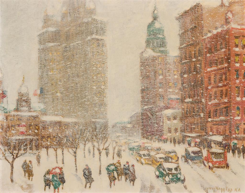 Appraisal: GUY CARLETON WIGGINS American - City Hall Park oil on