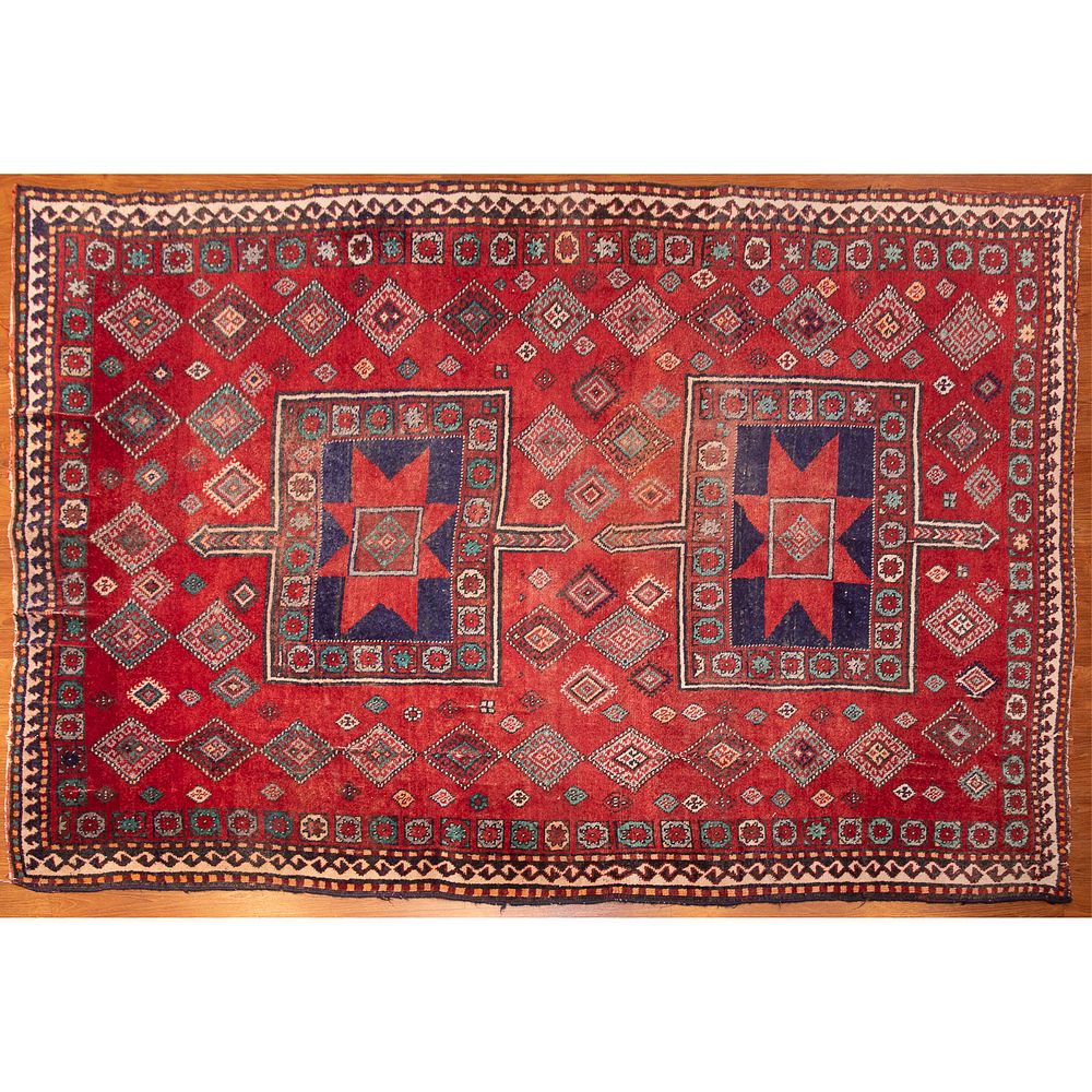 Appraisal: Semi-Antique Kazak Rug Caucasus x Second quarter- th century hand-knotted