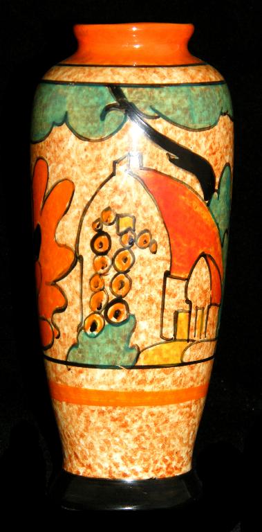 Appraisal: Red Roofs Cafe au Lait' Bizarre vase shape high