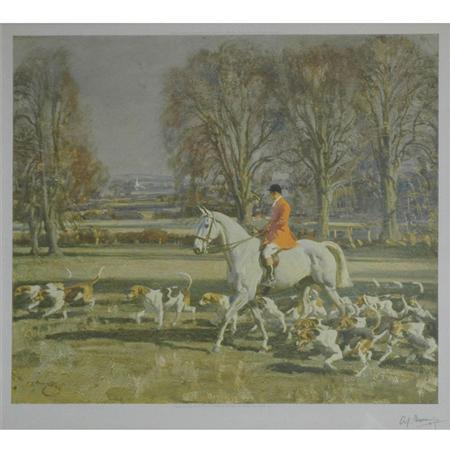 Appraisal: After Sir Alfred J Munnings ON THE SCENT Color photoreproduction