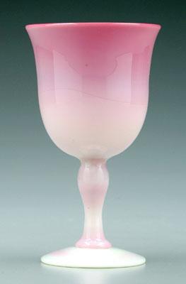 Appraisal: Peachblow goblet glossy finish rich pink interior - in Minor