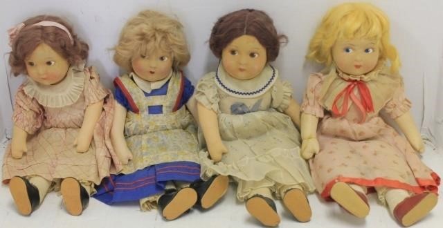 Appraisal: EARLY TH C LITTLE WOMEN LENCI CLOTH DOLLS NOTE OUR