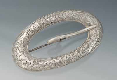 Appraisal: A Ladies' Sterling Silver Buckle Brooch Sterling silver brooch in