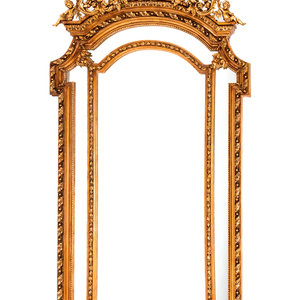 Appraisal: A Louis XV Style Gilded Mirror th Century Height x