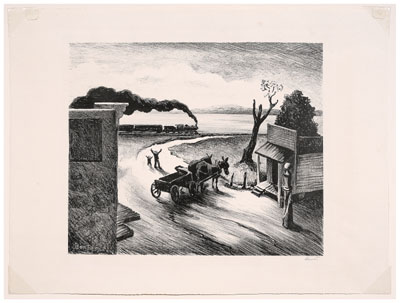 Appraisal: Thomas Hart Benton Missouri - Edge of Town edition of