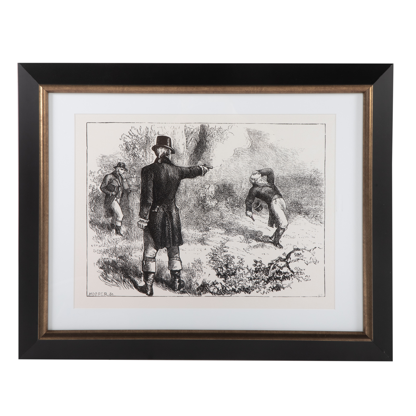 Appraisal: HOOPER DUEL OF HAMILTON AND BURR GICLEE Giclee print from