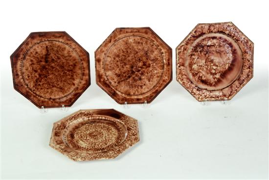 Appraisal: FOUR WHIELDON PLATES England nd half- th century Similar octagonal