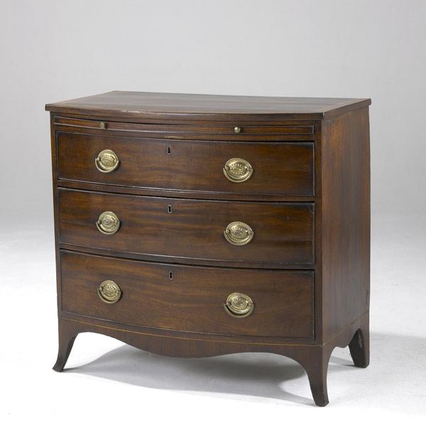 Appraisal: ENGLISH REGENCY CHEST Four-drawer bowfront chest th C x x