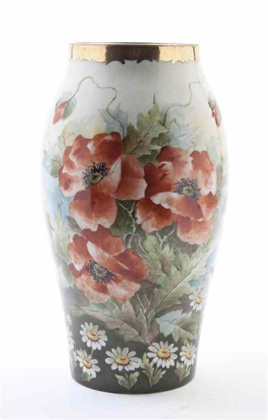 Appraisal: A Limoges Porcelain Vase of baluster form with a gilt