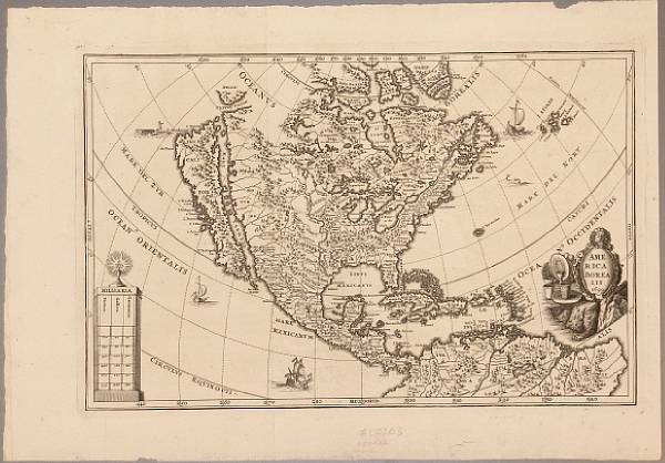 Appraisal: SCHERER HEINRICH - America Borealis Munich Copper-engraved map x mm