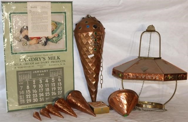 Appraisal: LOT OF TH CENTURY ICE CREAM SHOP ITEMS TOINCLUDE COPPER