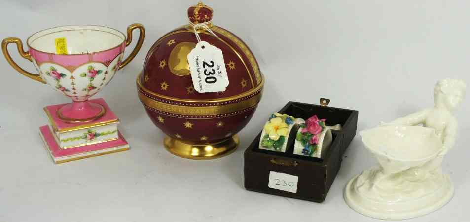 Appraisal: Minton Orb and Cover to commemorate the Crowning Queen Elizabeth