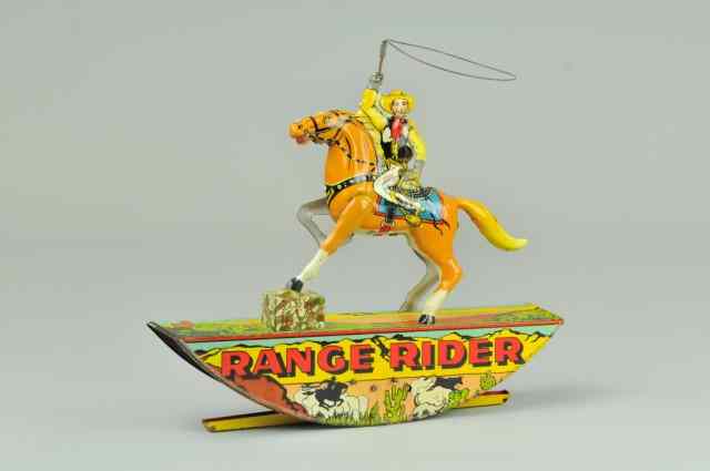 Appraisal: RANGE RIDER Marx lithographed tin great graphics and brightly colored