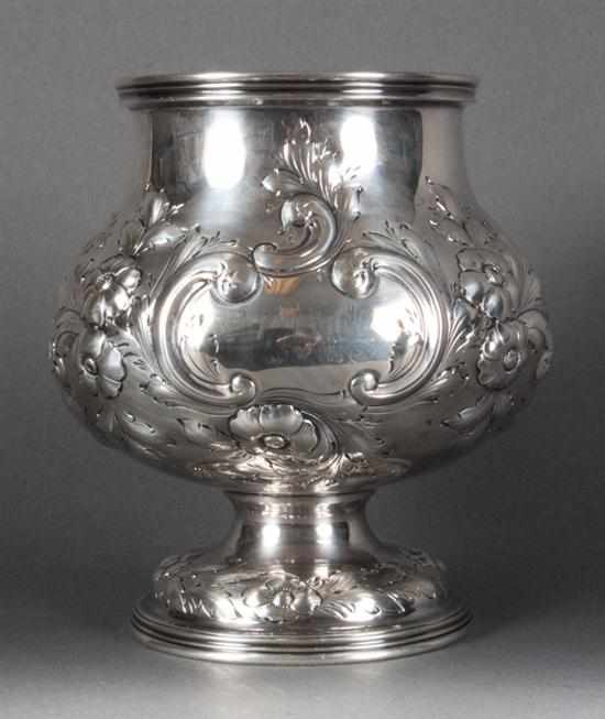 Appraisal: American repousse silver waste bowl Canfield Bro Co Baltimore circa