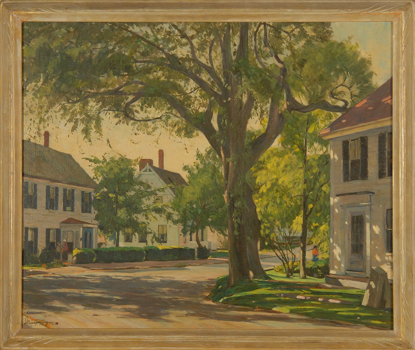 Appraisal: J BRADFORD HAGUEAmerican Early th CenturyStreet View on a Summer's